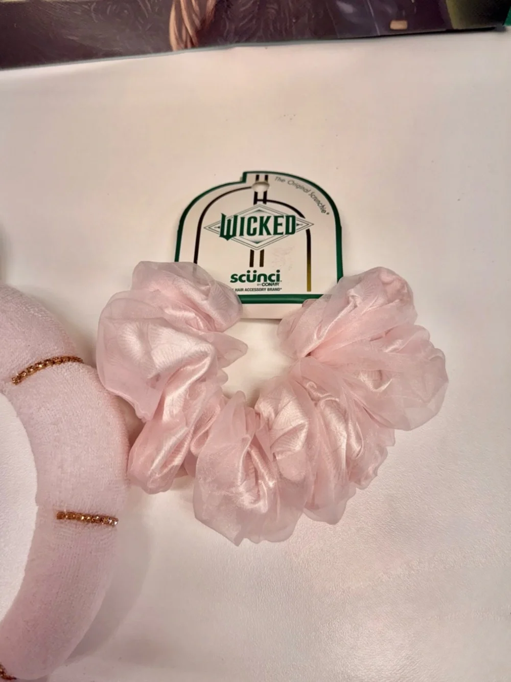 Wicked Kids Pink Padded Headband with Matching Pink Scrunchie